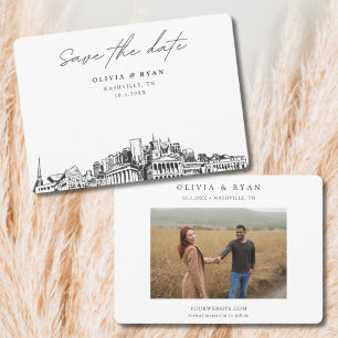 Convites Nashville Wedding Skyline Salvar Data