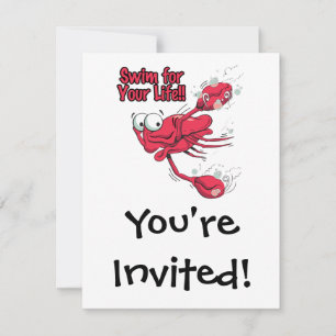 Convites natação para seu caranguejo de banho com medo da