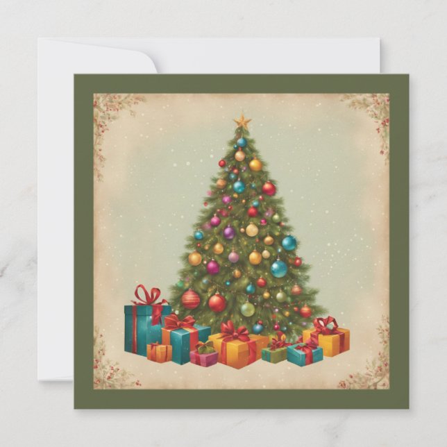 Convites Natais vintages (Frente)