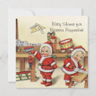 Convites Natais vintages Retroativos Xmas Personalizados