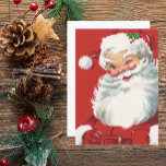Convites Natais vintages Santa Claus, Jolly e Winking<br><div class="desc">Ilustração Vintage design de Natal com um feliz e alegre Papai Noel vestindo um chapéu e piscando como se ele tivesse um segredo. Ho,  ho,  ho,  Feliz Natal!</div>