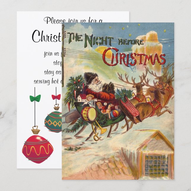 Convites Natal Antigo, A Noite Antes do Natal (Frente/Verso)