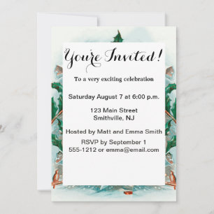 Convites Natal Antigo Papai Noel Alegria