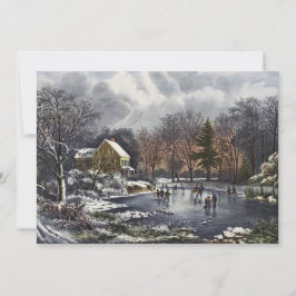 Convites Natal Antigo, Patinadores no Início do Inverno em 