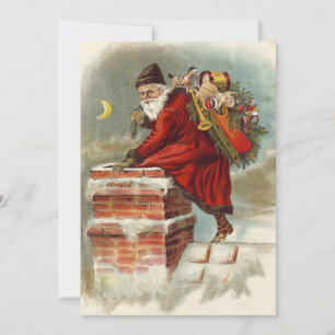 Convites Natal Antigo Vitoriano São Nicolau no Telhado