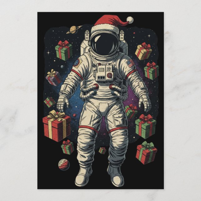 Convites Natal Astronauta Natal  (Frente)