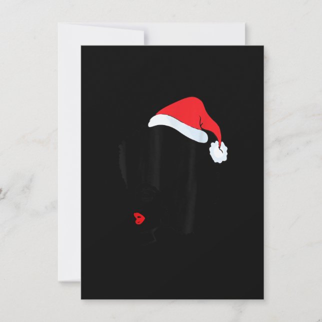 Convites Natal Black Women African American Santa Hat P (Frente)