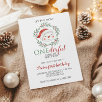 Natal Boneco de Neve Onederful Primeiro Aniversári