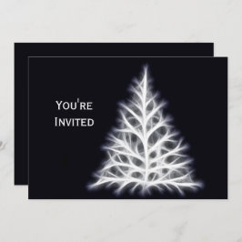 Convites Natal branco de árvore Natal gráfico