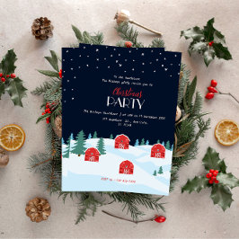 Convites Natal Branco Russo