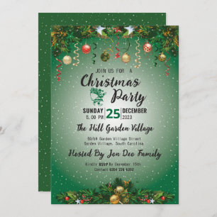 Convites Natal clássico de Natal moderno