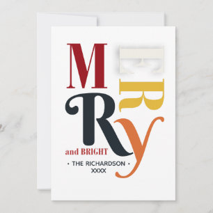 Convites Natal Colorido Retro Alegre e Brilhante Vintage