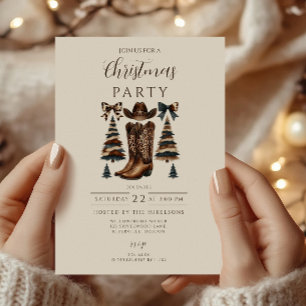 Convites Natal com Arco Western Cowgirl