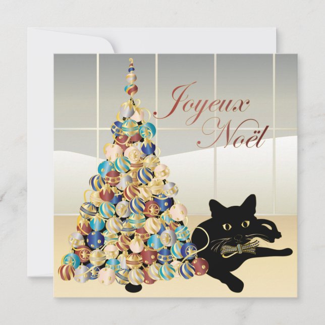 Convites Natal com Bella French Card/Convite (Frente)