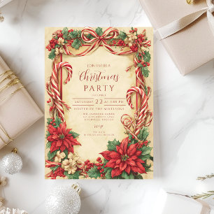Convites Natal com Cana de Açúcar Vintage