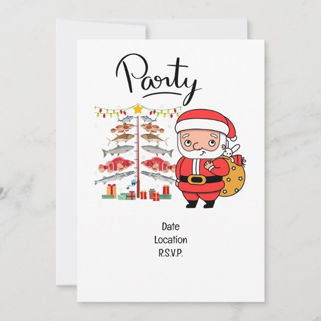 Convites Natal com o Papai Noel (Frente)