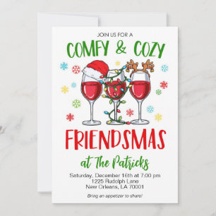 Convites Natal Comfy Cozy Friendsmas