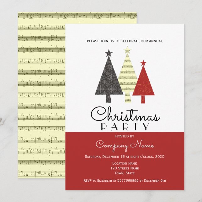Convites Natal Corporativo Moderno (Frente/Verso)