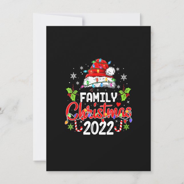 Convites Natal da Família 2022 Camisas de Combinação Papais (Frente)