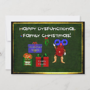 Convites Natal da família disfuncional