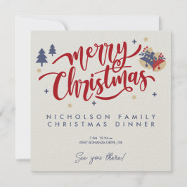 Convites Natal da família personalizada com foto