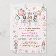 Natal da Quebradora de Nozes Menina Rosa Aniversár