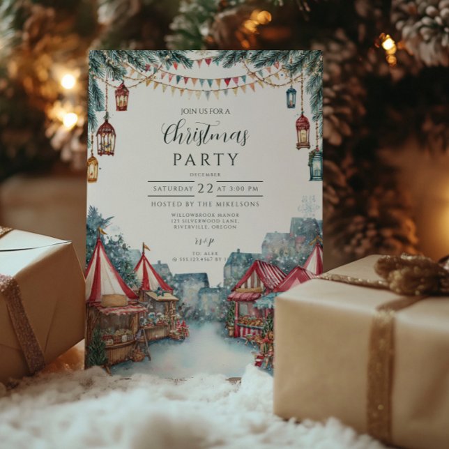 Convites Natal da vila de inverno festiva (Criador carregado)