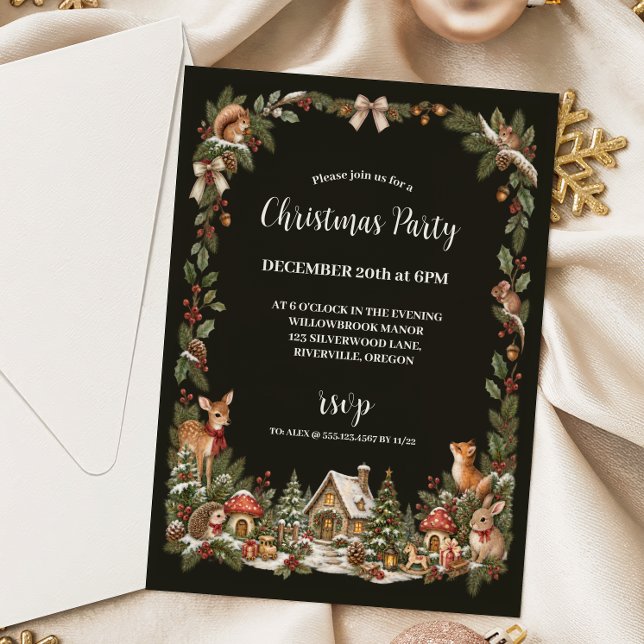 Convites Natal de Contos da Floresta Caprichosa (Criador carregado)