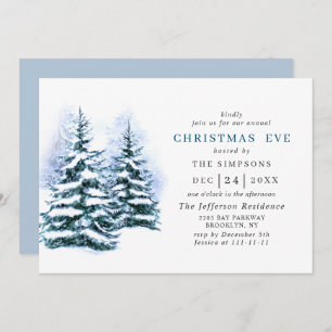Convites NATAL DE Feriado de Pinheiros de Aquarela EVE
