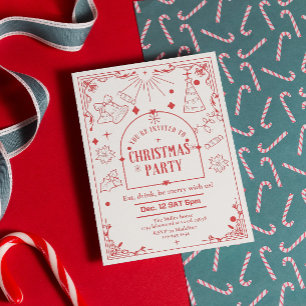 Convites natal de festa de tarô moderno