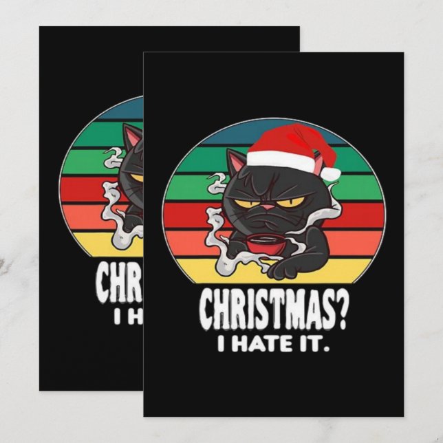 Convites Natal de Gato  (Frente/Verso)