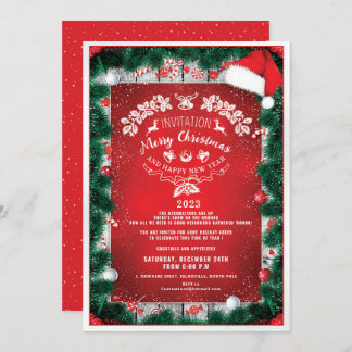 Convites Natal de Natal Elegante Clássico