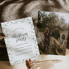 Convites Natal de script Botânico mínimo moderno