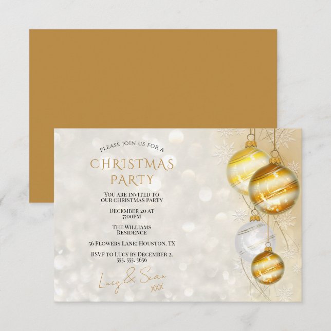 Convites Natal Decorativo (Frente/Verso)