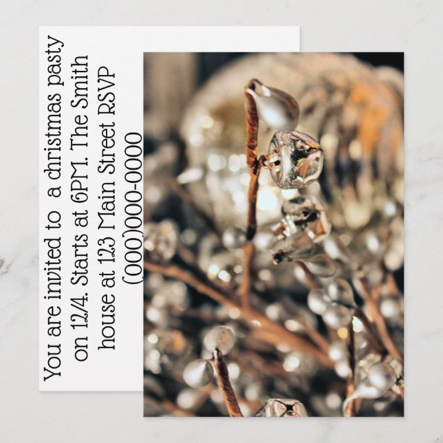 Convites Natal Disco (Frente/Verso)