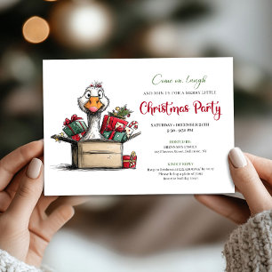 Convites Natal Divertido Patozao Engraçado Cartoon Fiesta A