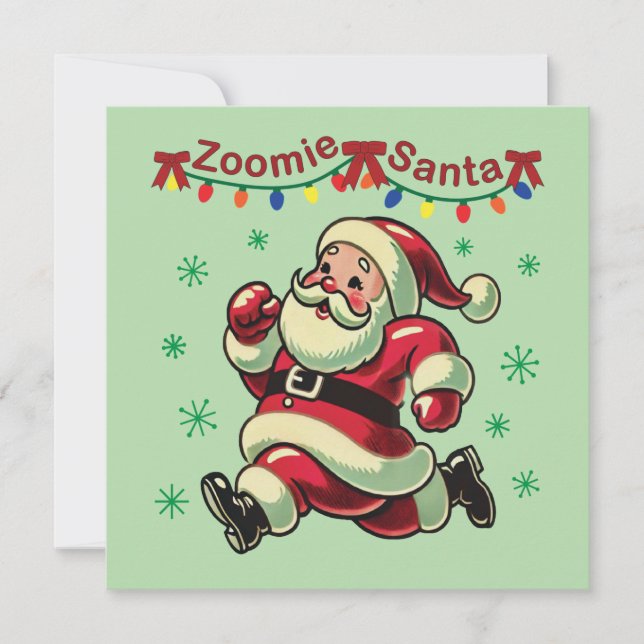 Convites Natal do Zoomie Papai Noel (Frente)