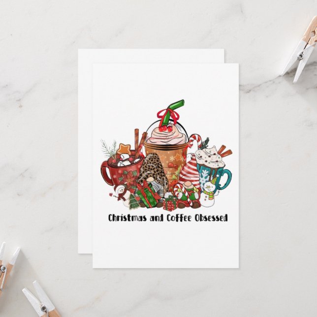 Convites Natal e café Obcecados (Frente/Verso In Situ)