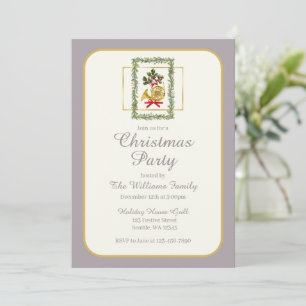 Convites Natal Elegante Corne de Furo Taupe