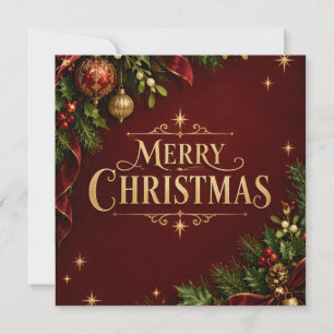 Convites Natal Elegante Patrimônio, Novo Botânico Vintage
