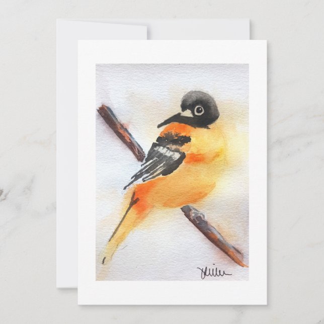 Convites Natal em Aquarela do Robin Bonito (Frente)