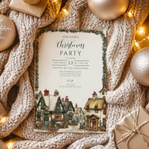 Convites Natal em Cabana Rústica de Inverno