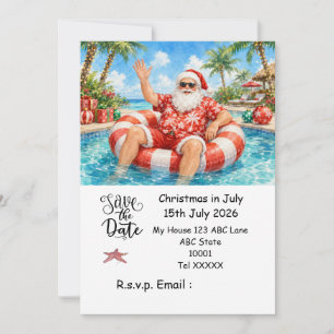 Convites Natal em Julho com PAPAI NOEL Salve a data