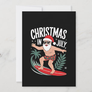 Convites Natal em julho Férias Engraçadas de Papais noeis d