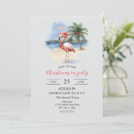 Convites Natal em Julho Nome da Empresa Flamingo Personaliz