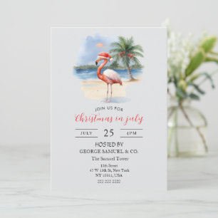 Convites Natal em Julho Nome da Empresa Flamingo Personaliz