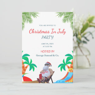 Convites Natal em julho   Nome e logotipo personalizados da