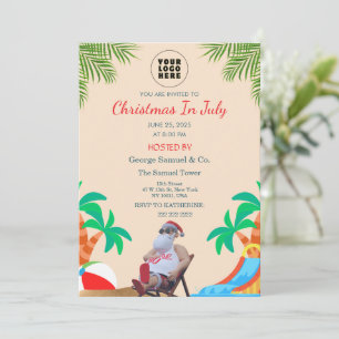Convites Natal em julho   Nome e logotipo personalizados da