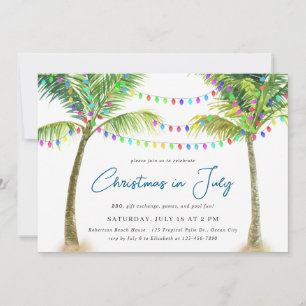 Convites Natal em Julho Praia Tropical Palmeiras