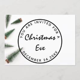 Convites Natal Eve Holiday Janta Verde Branco Simplesmente